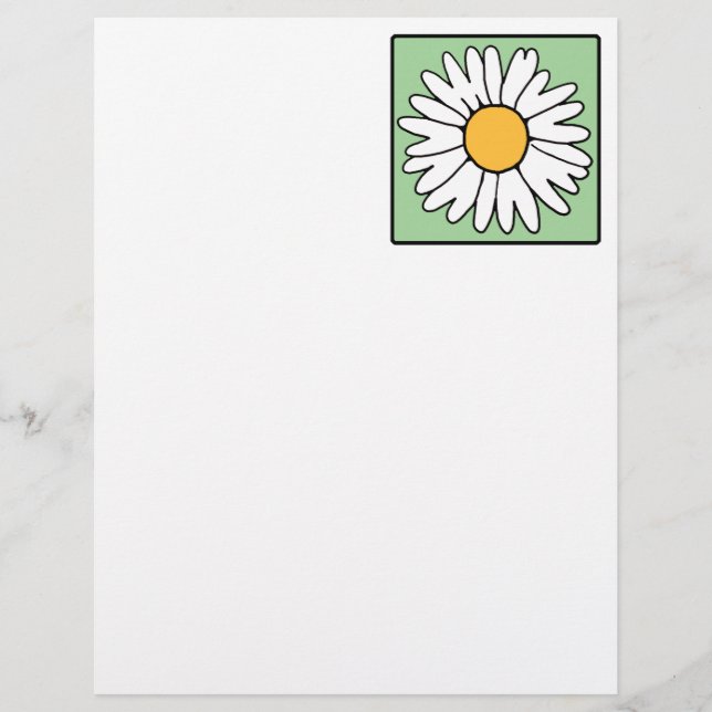 Cute Cartoon Retro Daisy Spring Garden Flower (Front)