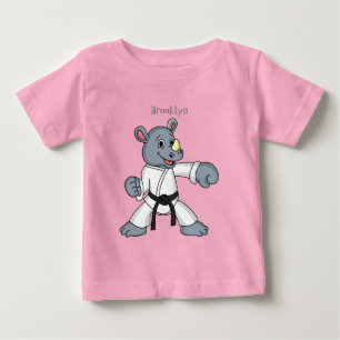 Cute cartoon rhino kung fu cartoon baby T-Shirt