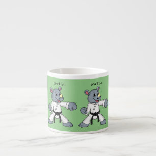 Cute cartoon rhino kung fu cartoon espresso cup