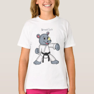 Cute cartoon rhino kung fu cartoon T-Shirt