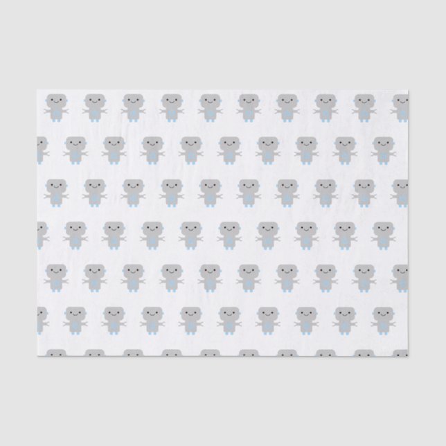 Cute Cartoon Robot Tissue Paper (Front)