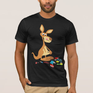 Cute Cartoon Rummaging Kangaroo T-Shirt