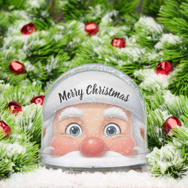 Cute cartoon Santa Claus face Christmas (Noël)