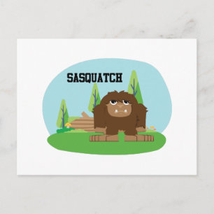 Cute Cartoon Sasquatch Postcard