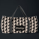 Cute Cartoon Scottish Terriers Duffle Bag<br><div class="desc">A cute cartoon of black Scottie dogs on a tan background makes a great duffel bag for anyone who loves Scottish Terriers, terriers in general or any dog.</div>