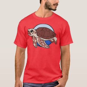 Cute Cartoon Sea Turtle for Animal Lovers and Enth T-Shirt