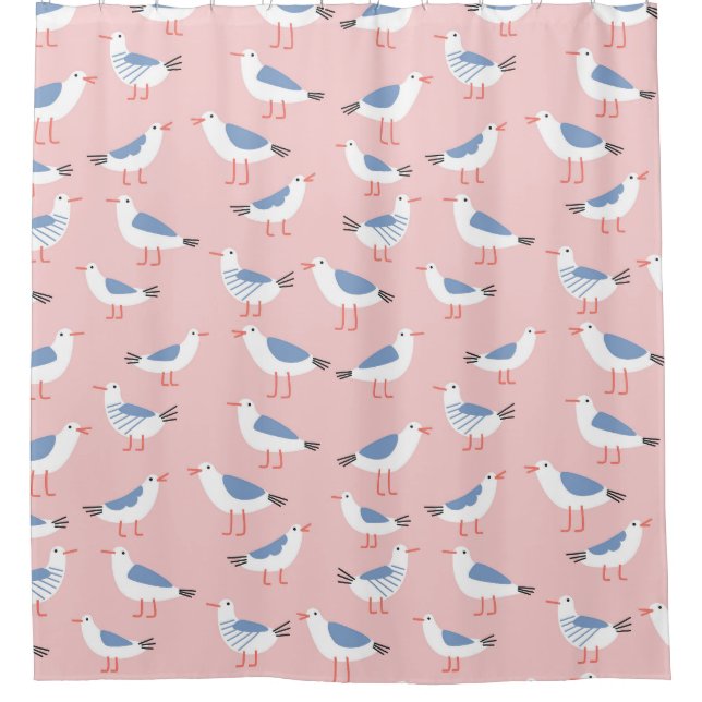 Cute Cartoon Seagulls Seamless Pattern (Front)
