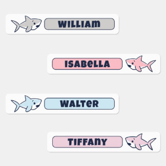 Cute Cartoon Shark Kids' Name