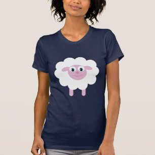 Cute Cartoon Sheep Animal Charity Customizable T-Shirt