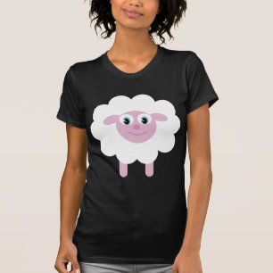Cute cartoon sheep black & white T-shirt