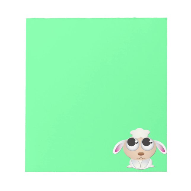 Cute Cartoon Sheep Notepad (Front)