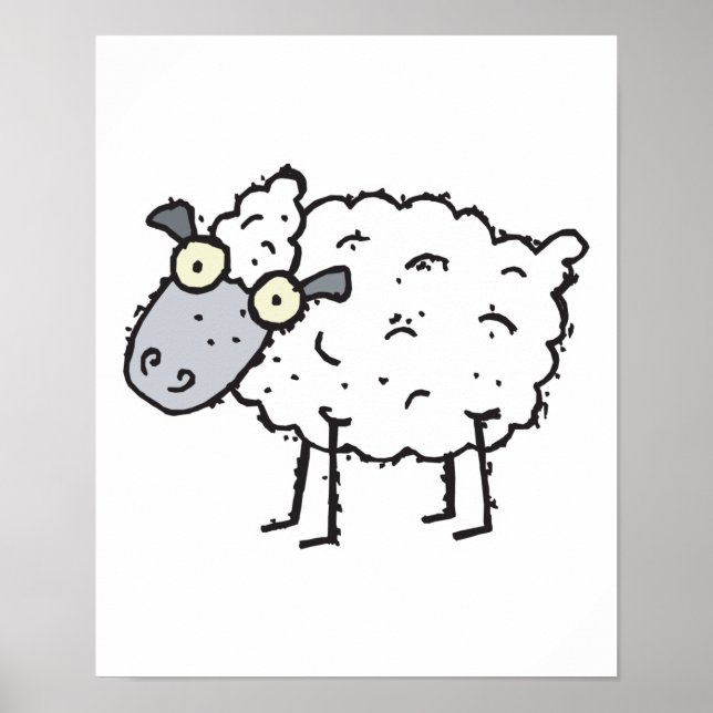 cute cartoon sheep poster (Front)