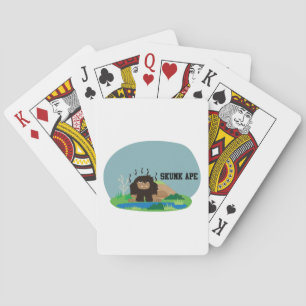 Cute Cartoon Skunk Ape Playing Cards