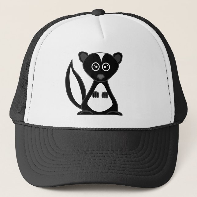 Cute Cartoon Skunk Customizable Hat (Front)