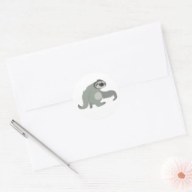 Cute Cartoon Sloth in a Hurry Sticker (Envelope)