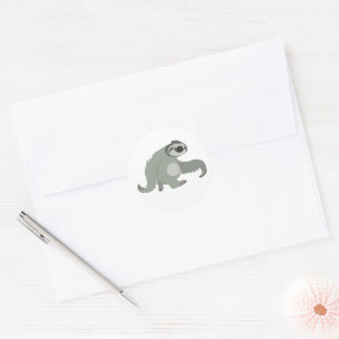 Cute Cartoon Sloth in a Hurry Sticker