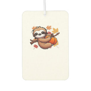 Cute Cartoon Sloth with Pumpkin - Autumn Season Ov Air Freshener
