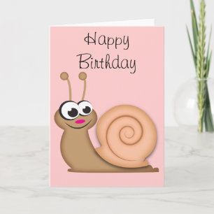 Cute Cartoon Snail Card