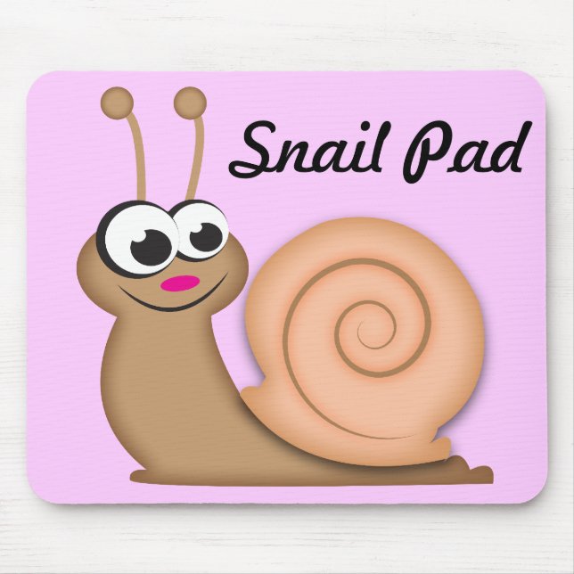Cute Cartoon Snail Mouse Pad (Front)