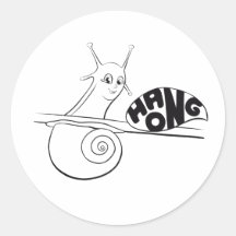 Cute Cartoon Snail on a Plant with Positive Messag