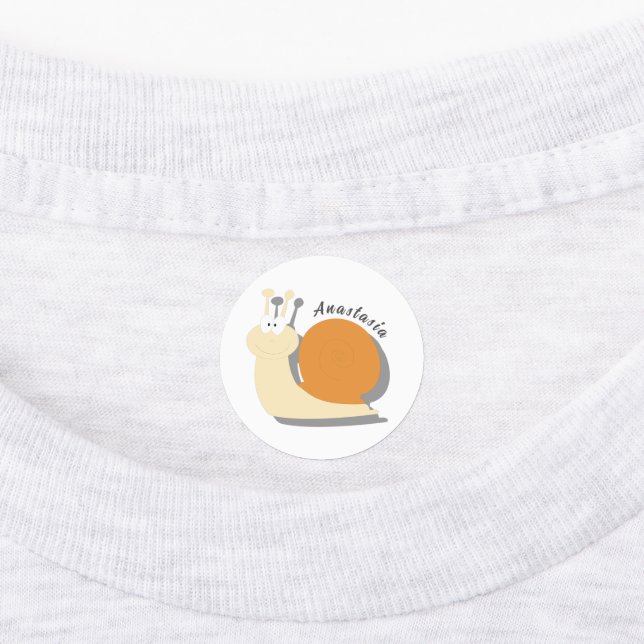 Cute Cartoon Snail Personalized Labels – Custom  (Affixed)
