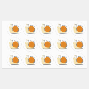 Cute Cartoon Snail Personalized Labels – Fun