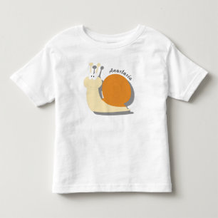 Cute Cartoon Snail Personalized Toddler T-Shirt 