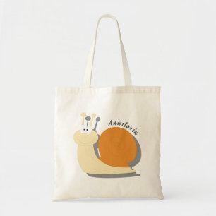 Cute Cartoon Snail Personalized Tote Bag – Fun