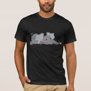 Cute Cartoon Sneaky Elephant T-Shirt