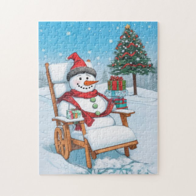 Cute Cartoon Snowman Jigsaw Puzzle (Vertical)