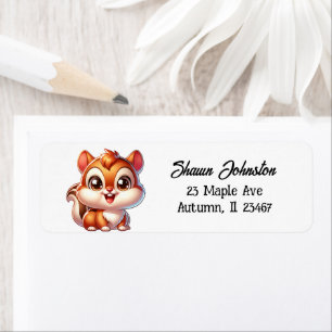 Cute Cartoon Squirrel Personalized