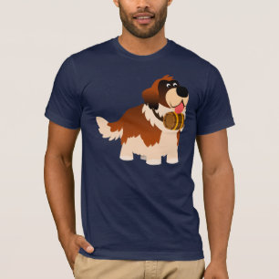 Cute Cartoon St Bernard T-Shirt