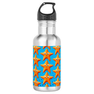 Cute Cartoon Starfish Blue Ocean 532 Ml Water Bottle