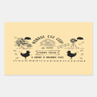 Cute Cartoon Style Doodle Rustic Egg Carton Sticker