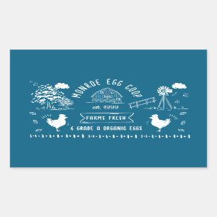 Cute Cartoon Style Doodle Rustic Egg Carton Sticker