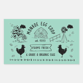 Cute Cartoon Style Doodle Rustic Egg Carton Sticker