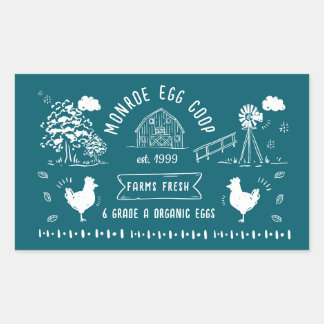 Cute Cartoon Style Doodle Rustic Egg Carton Sticker