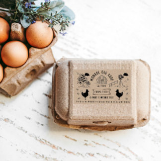 Cute Cartoon Style Doodle Rustic Egg Carton Sticker