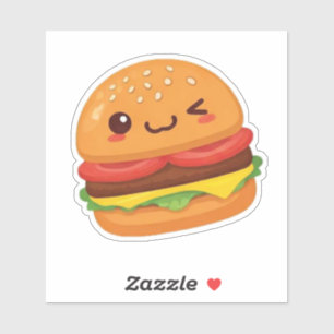 cute cartoon style hamburger design