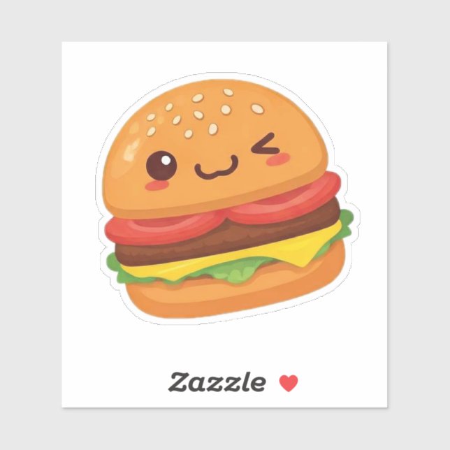 cute cartoon style hamburger design (Sheet)