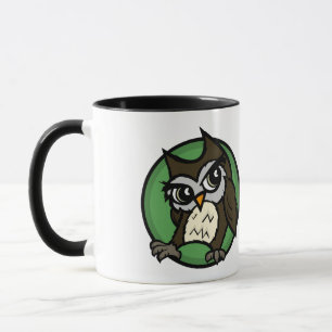 CUTE CARTOON STYLE OWL RINGER MUG