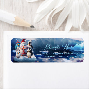 Cute cartoon style penguinsfriends