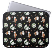 Cute Cartoon Sushi Roll Cats Pattern