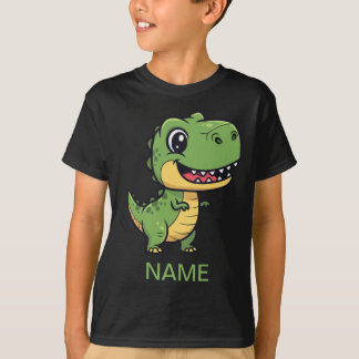 Cute Cartoon T-Rex Dinosaur Kids' T-Shirt
