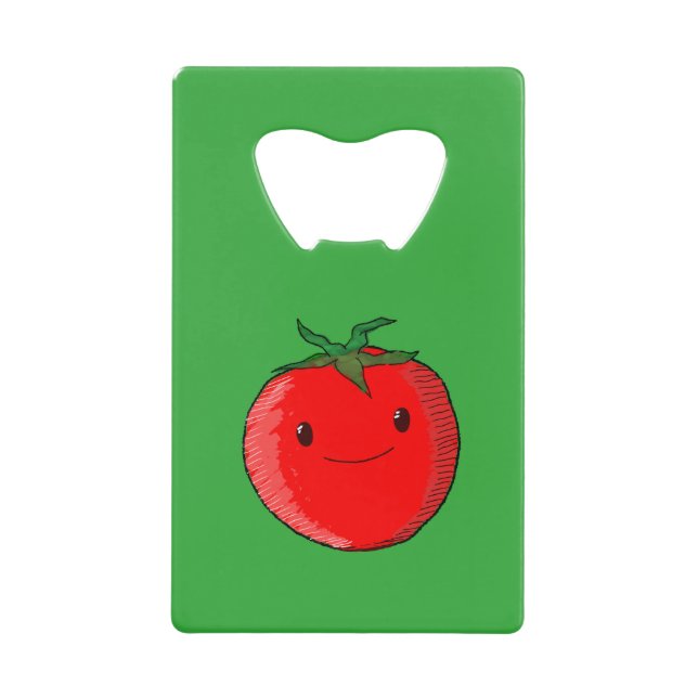 Cute Cartoon Tomato Credit Card Bottle Opener (Front)