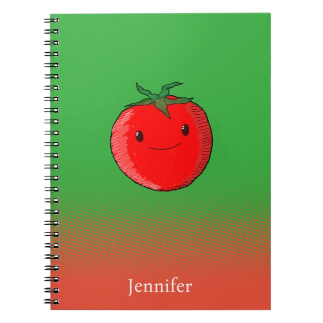 Cute Cartoon Tomato Notebook (Front)