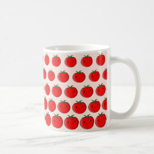 Cute Cartoon Tomato Pattern Coffee Mug
