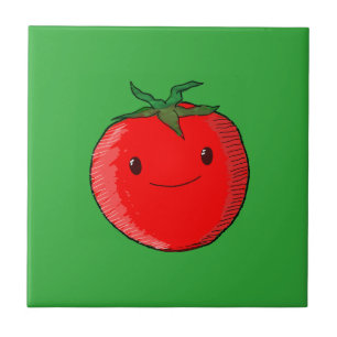 Cute Cartoon Tomato Tile