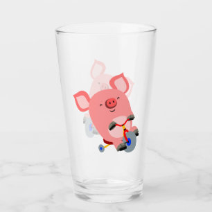 Cute Cartoon Tricycle Pig Tumbler