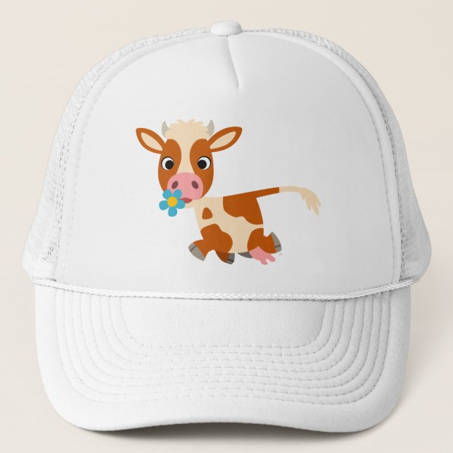 Cute Cartoon Trotting Cow Hat (Front)